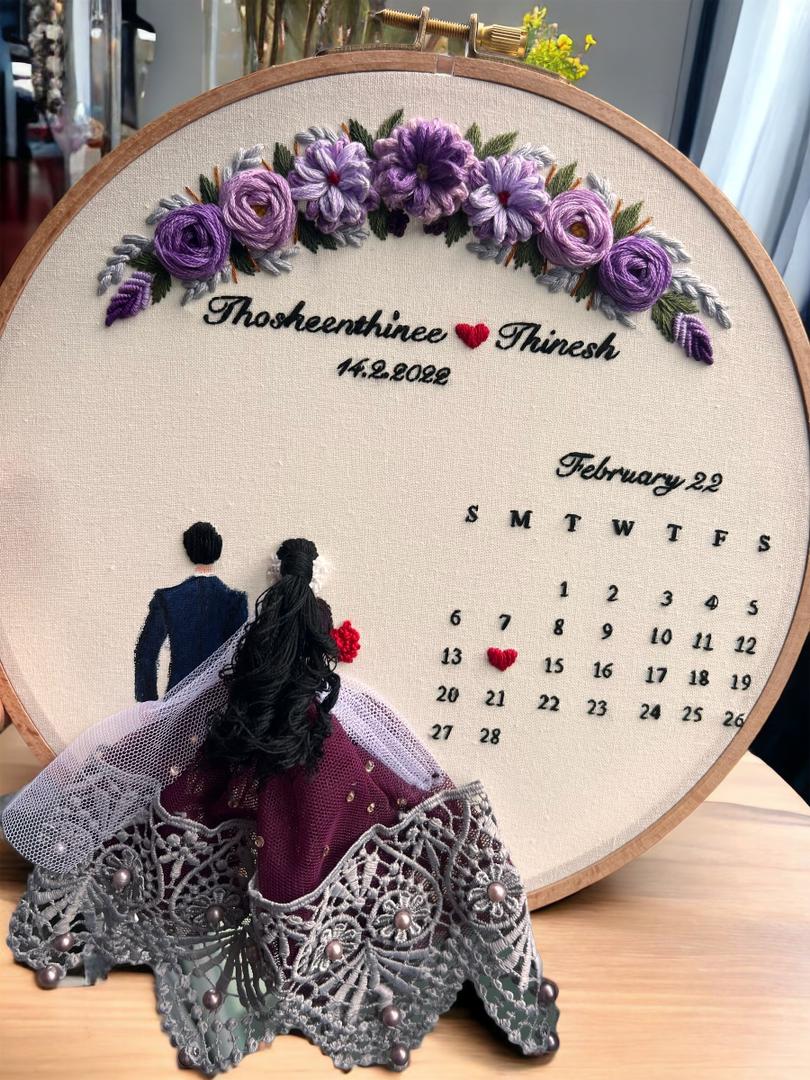 Purple Themed Wedding Embroidery