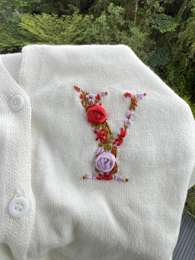 Hand Embroidered Kids Cardigan